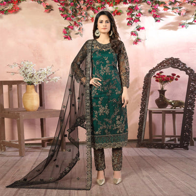 green-floral-embroidered-net-semi-stitched-suit-1