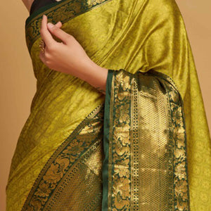 Light Green Zari Weaving Banarasi Silk Saree