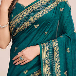 green-floral-embroidered-vichitra-silk-saree-5