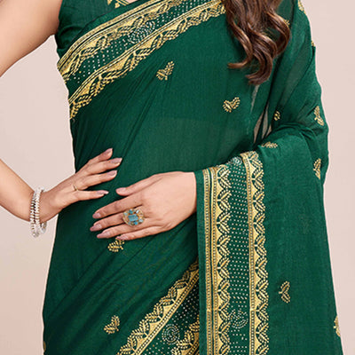 green-floral-embroidered-vichitra-silk-saree-6