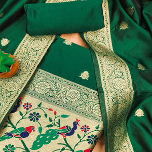 green-floral-zari-woven-banarasi-silk-dress-material-11