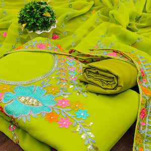 green-floral-sequins-embroidered-georgette-dress-material-2