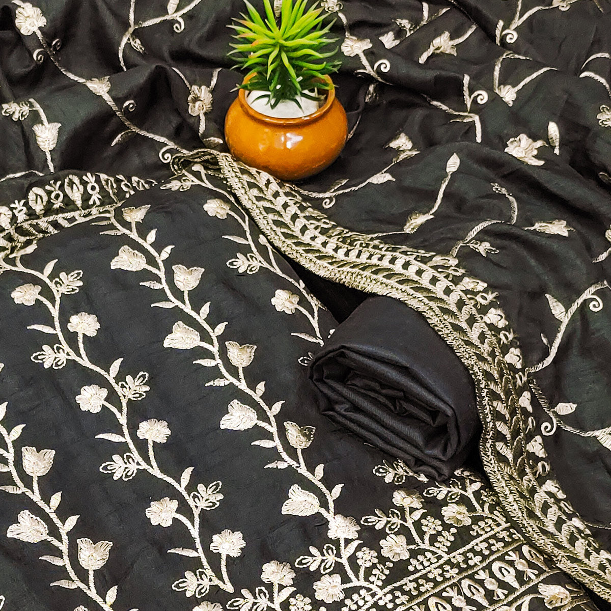 grey-floral-embroidered-vichitra-silk-dress-material-1