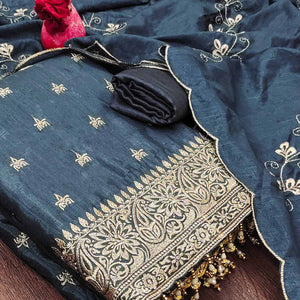 grey-embroidered-vichitra-silk-dress-material