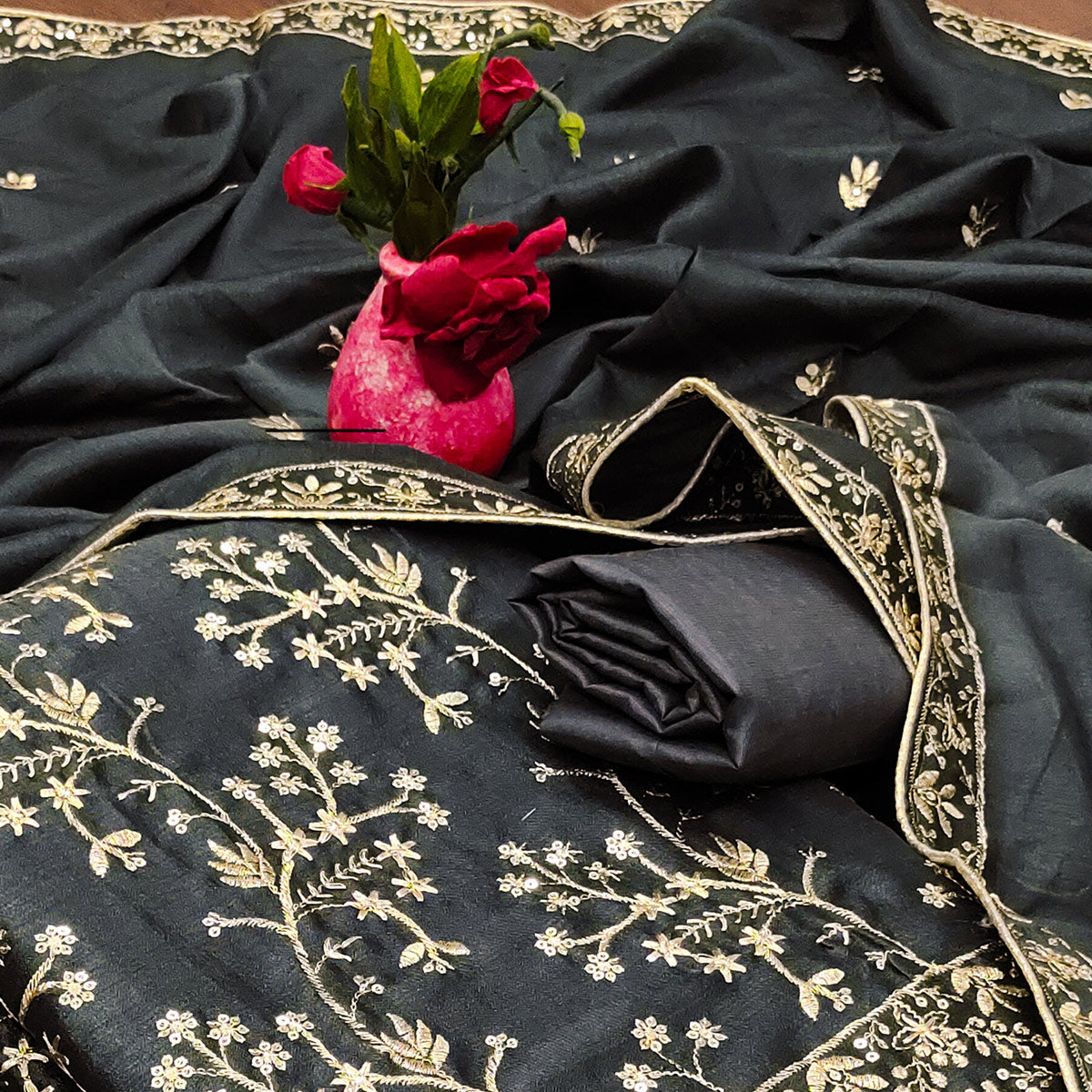 grey-floral-embroidered-vichitra-silk-dress-material-3