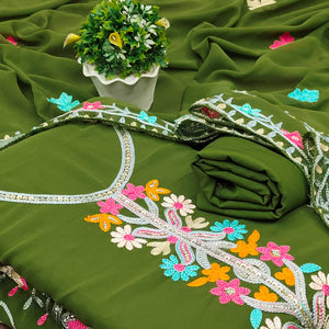 green-floral-sequins-embroidered-georgette-dress-material-3