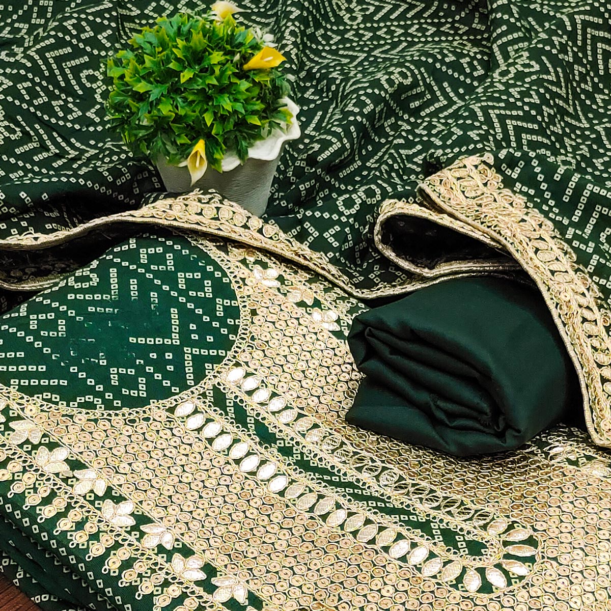 green-bandhani-printed-with-sequins-work-bhagalpuri-silk-dress-material