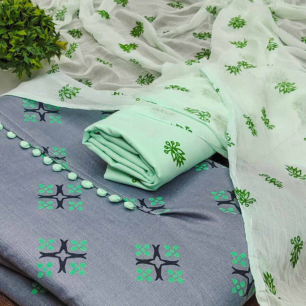 grey-green-floral-printed-cotton-blend-dress-material