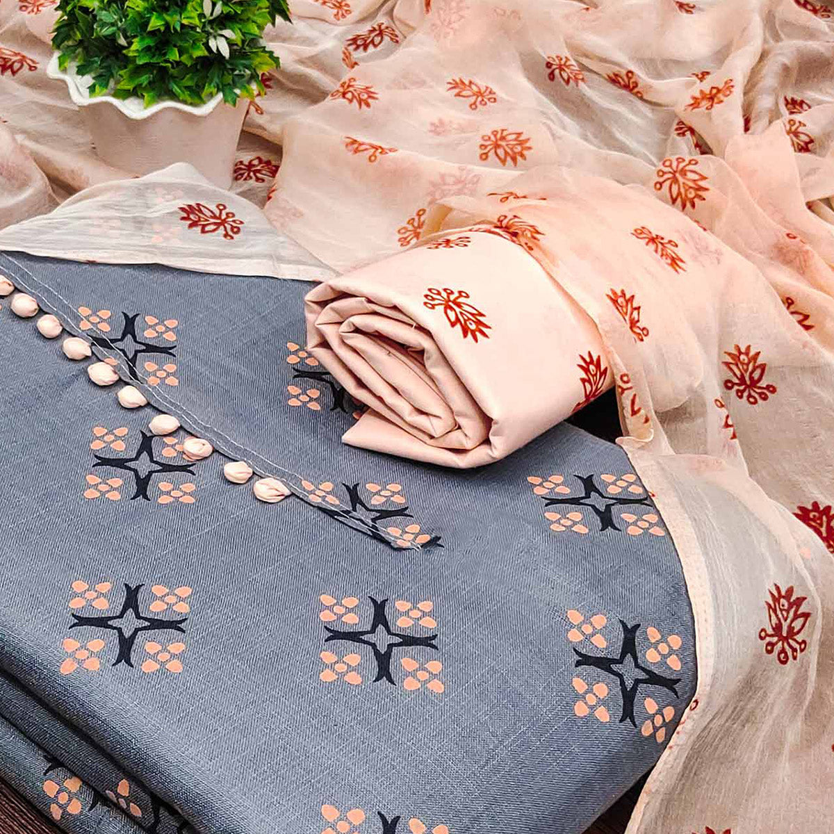 grey-peach-floral-printed-cotton-blend-dress-material