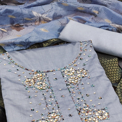 grey-floral-handwork-cotton-silk-dress-material