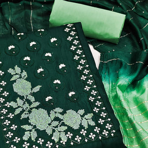 green-embroidered-art-silk-dress-material-3