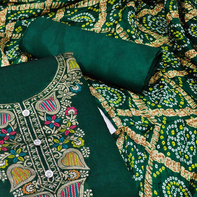green-floral-woven-chanderi-jacquard-dress-material