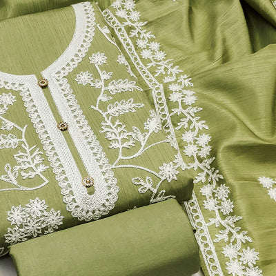 green-floral-embroidered-art-silk-dress-material-9