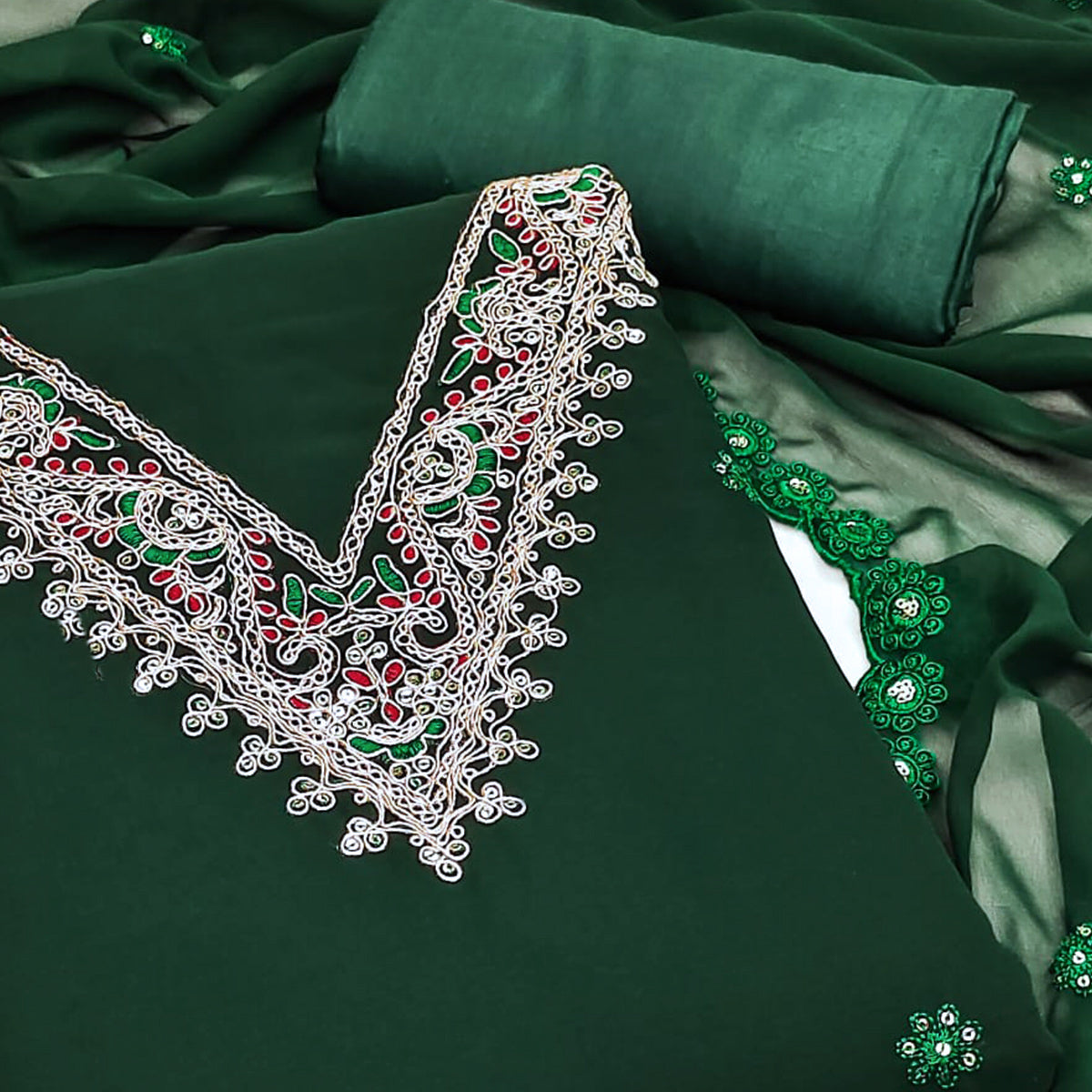 green-sequins-embroidered-georgette-dress-material-2