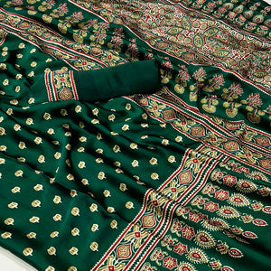 green-ajrakh-printed-satin-saree-1