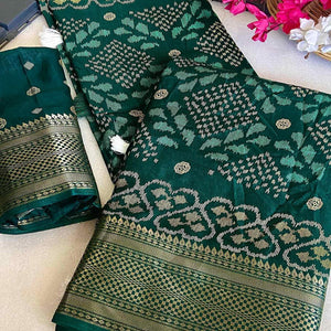 green-ikkat-printed-cotton-silk-saree