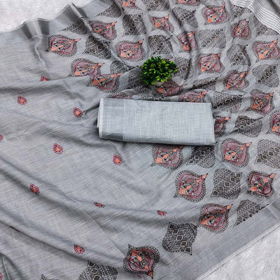 grey-embroidered-cotton-silk-saree-with-tassels