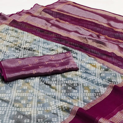 grey-bandhani-printed-chiffon-saree-with-zari-border