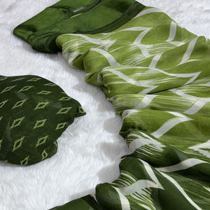 green-shibori-printed-chiffon-saree