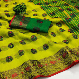 green-zari-work-woven-cotton-silk-saree