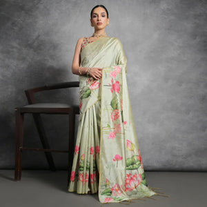 green-digital-printed-tussar-silk-saree-1