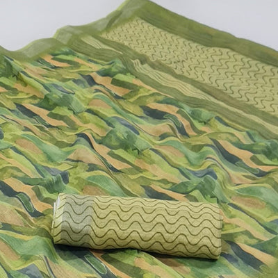 green-abstract-digital-printed-linen-saree-with-zari-border-1