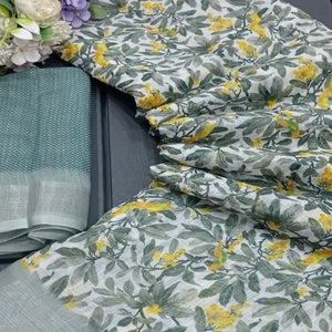 grey-floral-digital-printed-linen-saree-6