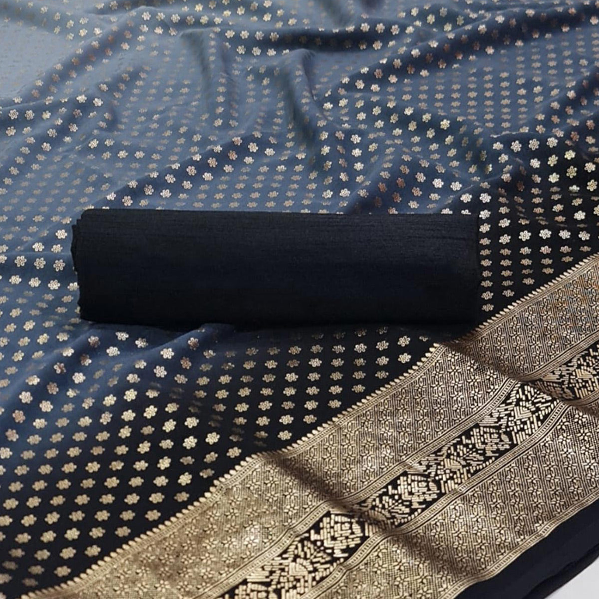 grey-floral-foil-printed-georgette-saree-1