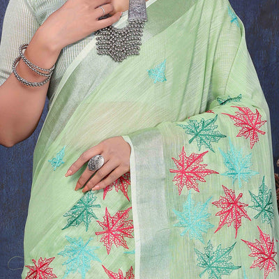 green-floral-embroidered-cotton-silk-saree-42