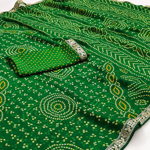 green-bandhani-printed-chiffon-saree-9