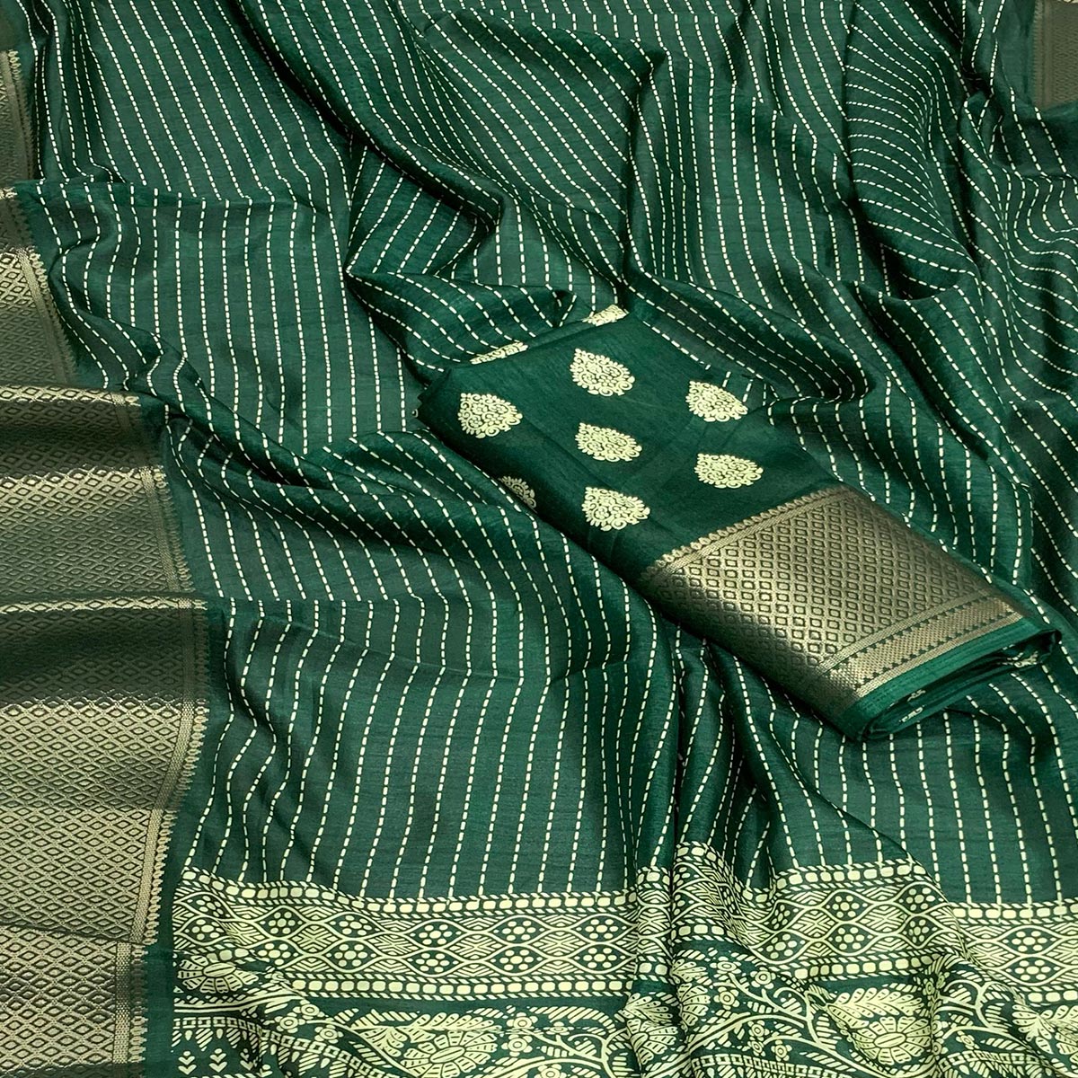 green-printed-dola-silk-saree-with-jacquard-border-1