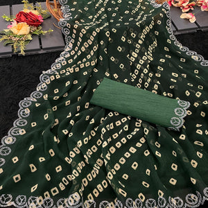 green-bandhani-printed-georgette-saree-with-stone-work-border