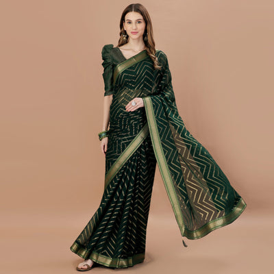 green-foil-printed-chiffon-saree-with-lace-border-4