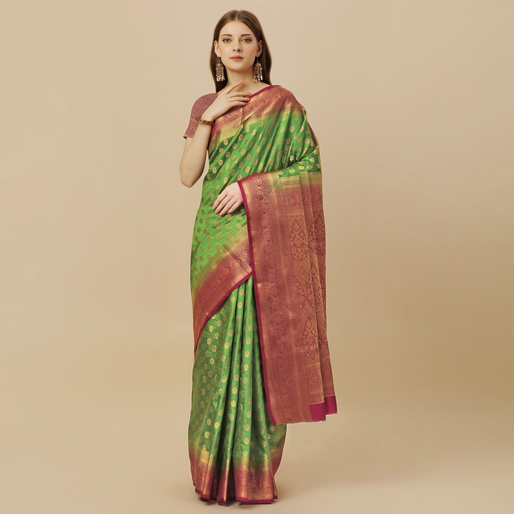 green-woven-dola-silk-saree