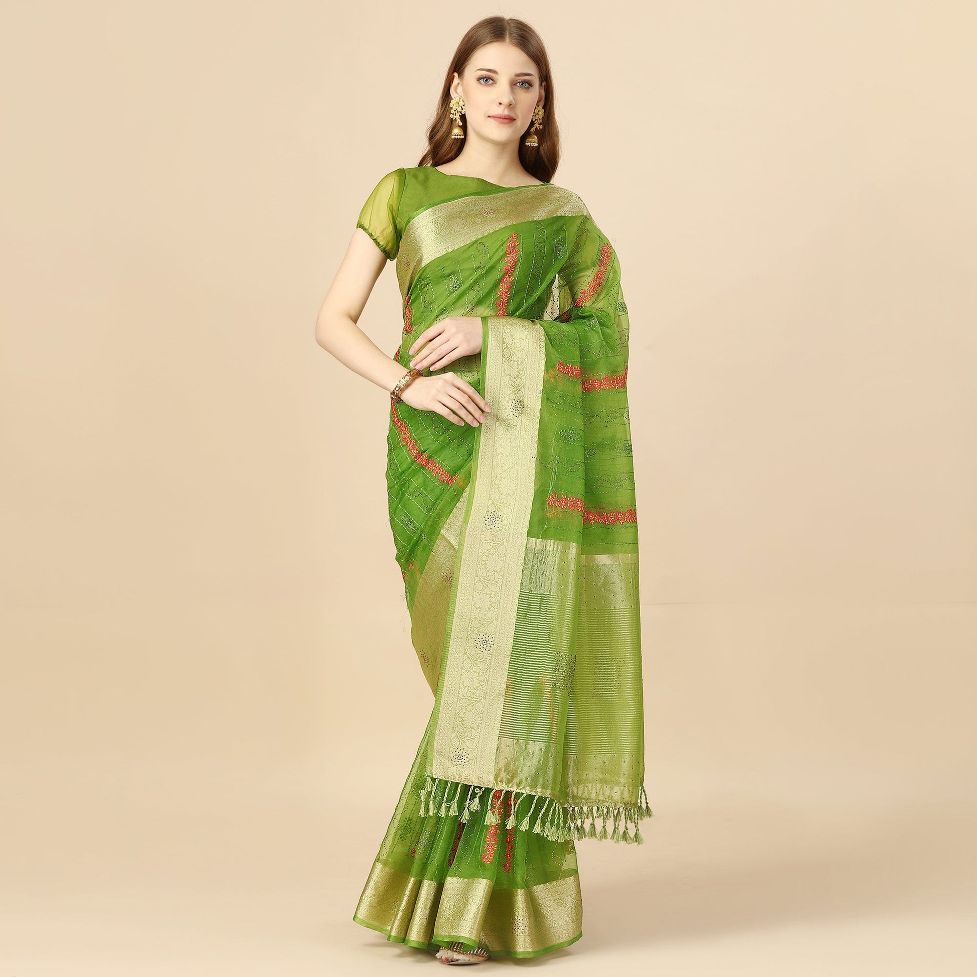 green-floral-embroidery-with-swarovski-work-organza-saree-3