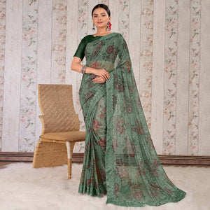 green-floral-digital-printed-lycra-saree-wirh-embroidered-border
