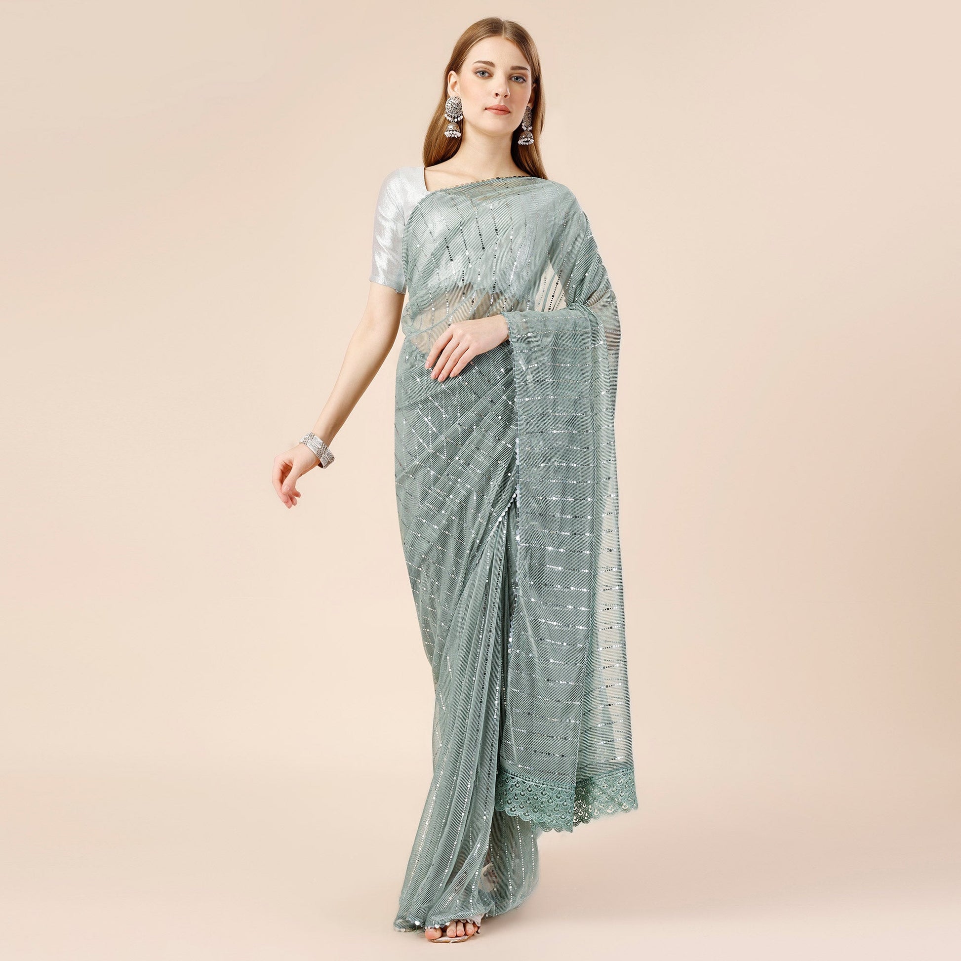 green-tikki-wor-lycra-saree-with-embroidered-border