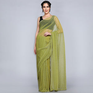 green-solid-lycra-crush-saree