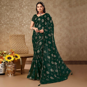green-foil-printed-chiffon-saree-with-gota-patti-lace-border