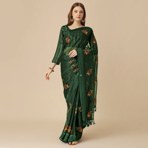 green-floral-embroidered-chiffon-saree-with-with-tassels