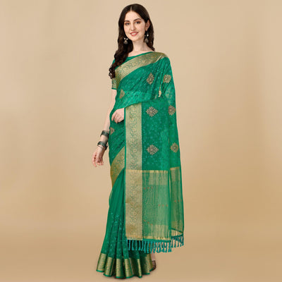 green-floral-embroidered-organza-saree-7