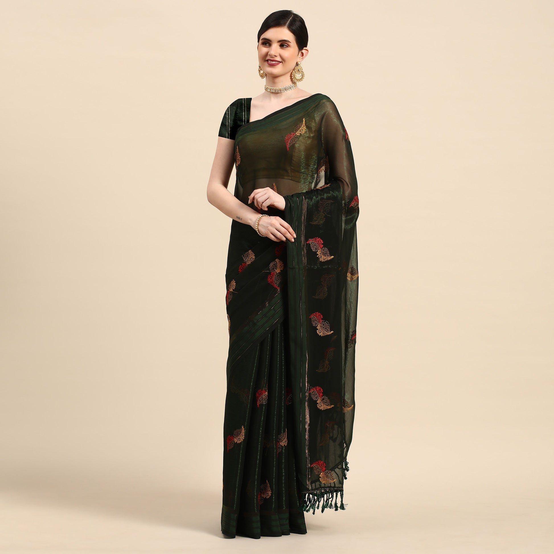 green-swarovski-with-embroidery-work-chiffon-saree