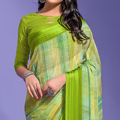 9green-printed-chiffon-saree