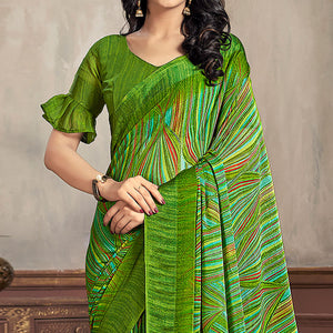 green-printed-chiffon-saree-with-woven-border-2