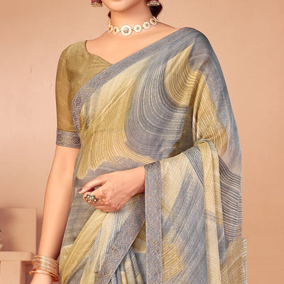 grey-beige-printed-chiffon-saree-with-lace-border