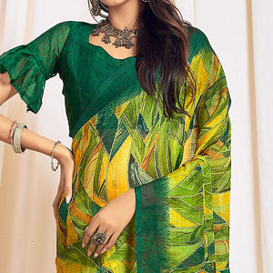 green-printed-chiffon-saree-7