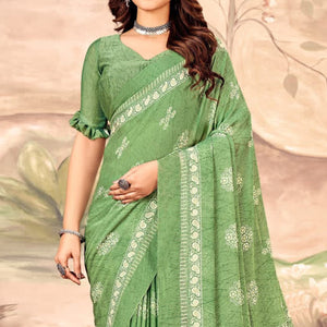green-floral-printed-chiffon-saree-10