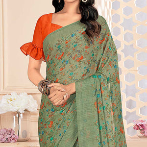 green-floral-printed-chiffon-saree-15