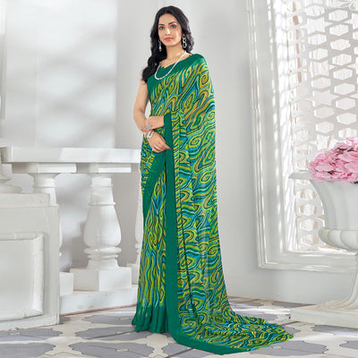 green-printed-chiffon-saree-12