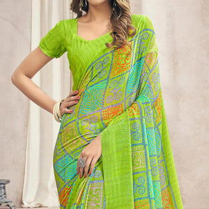 green-printed-chiffon-saree-6